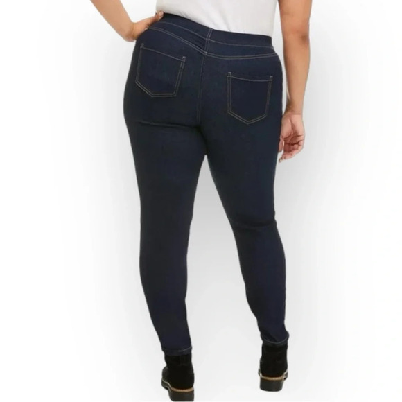 George Medium  Dark Wash Stretch Denim Jegging 3X - Picture 2 of 8